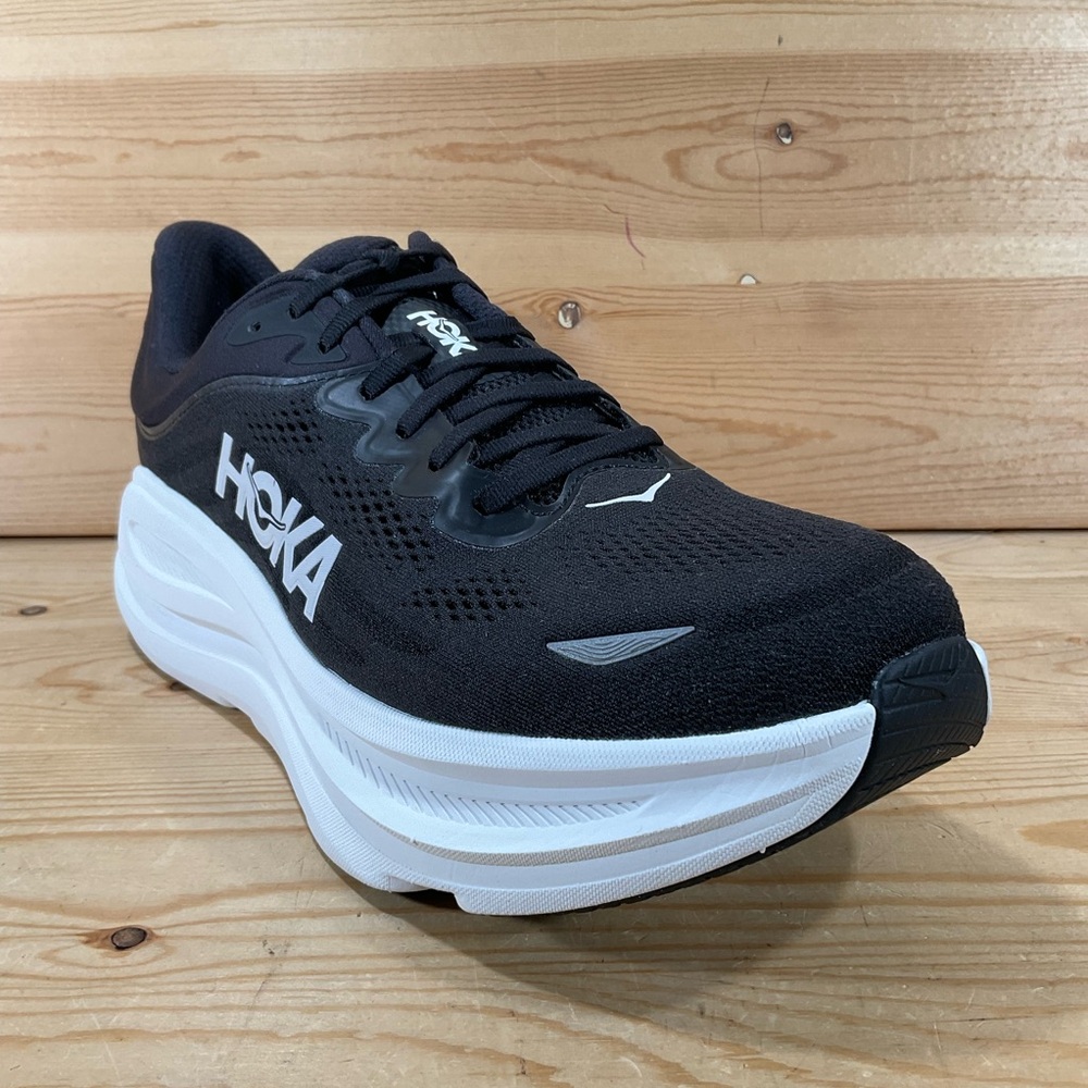 Hoka One One Bondi 9 Running Shoes Men’s 12.5 D Black White 1162011 BWHT
